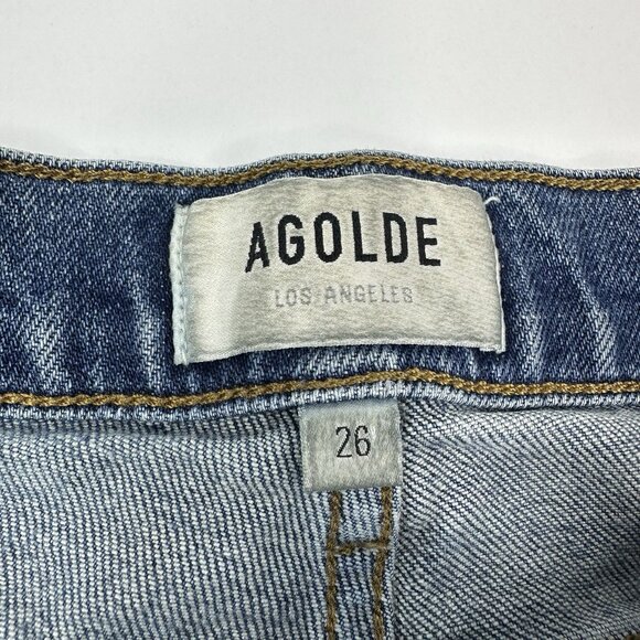 AGOLDE Women's Blue NICO High Rise Button-Fly Designer Jean W26/L26.25 - Picture 5 of 13